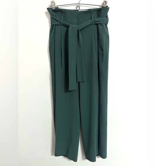 Babaton Pants - Aritizia Babaton Culotte Pant High Waisted Sage Green Paperbag Trousers Size 6
